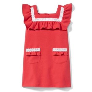 Janie and Jack Ruffle Eyelet Ponte Dress
